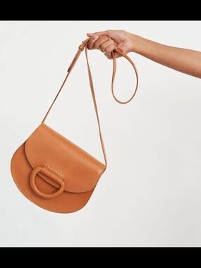 Classic Saddle Crossbody Bag in Tan